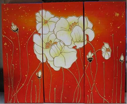 Dafen Oil Painting on canvas water lily -set435